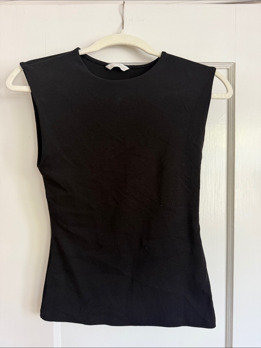 Zara Women's Black Sleeveless Tank Top